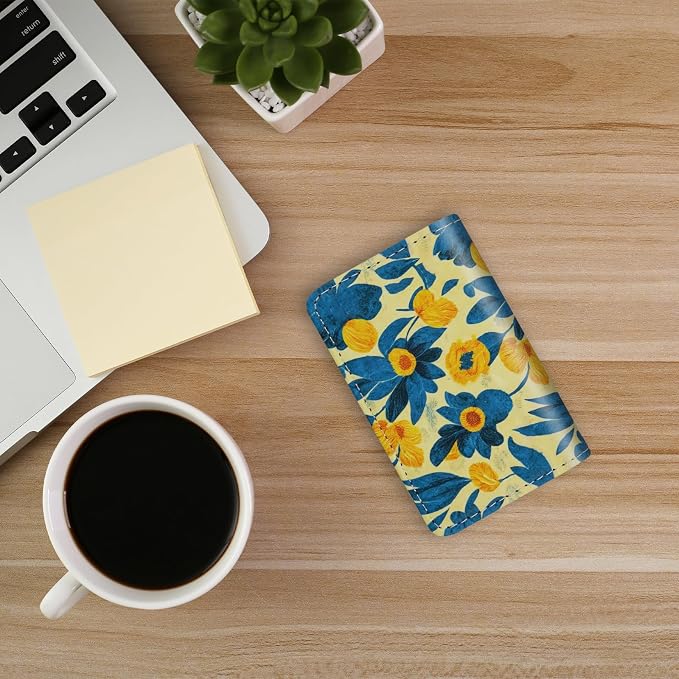 Business Card Holder，PU Leather Business Card Case Color Printing Pattern Card - Image 6
