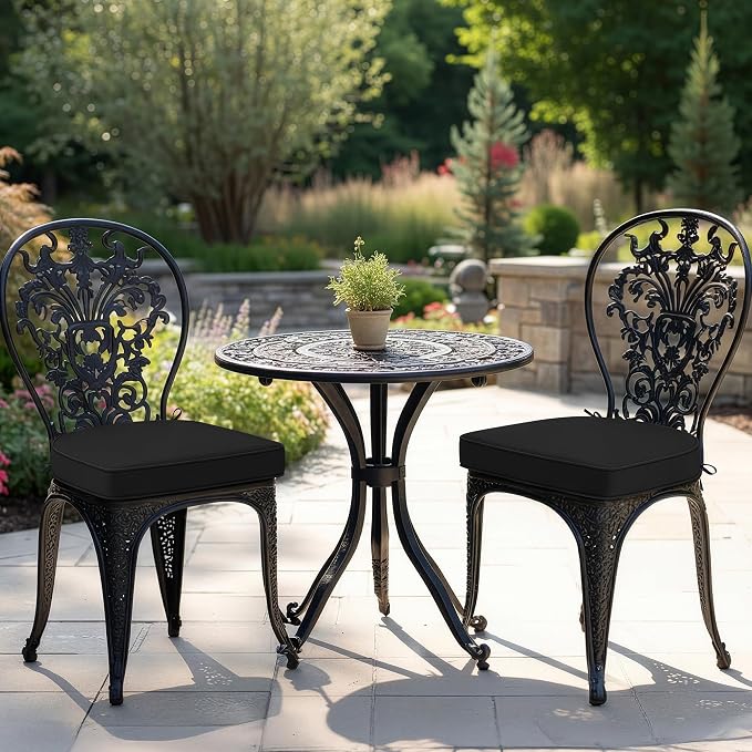 Outdoor Chair Cushions Set of 2: Waterproof & Fade Resistant Patio Furniture - Image 2