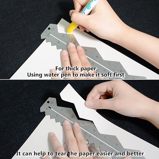Stainless Steel Metal Paper Tearing Ruler - Image 6