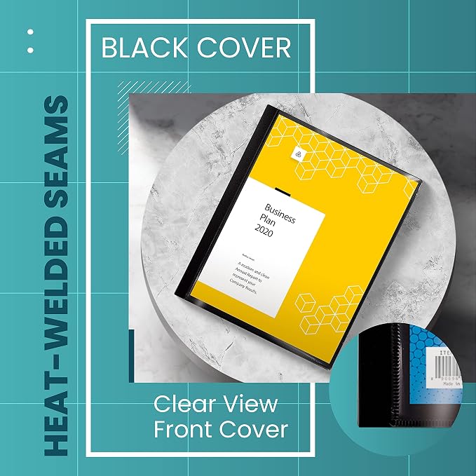 Better Office Products 60 Pocket Bound Black Presentation Book, - Image 4