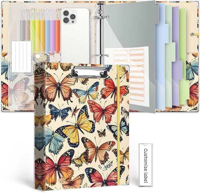 3 Ring Binder 1 Inch, BVSSX Three Ring Binders Organizer by BVSSX