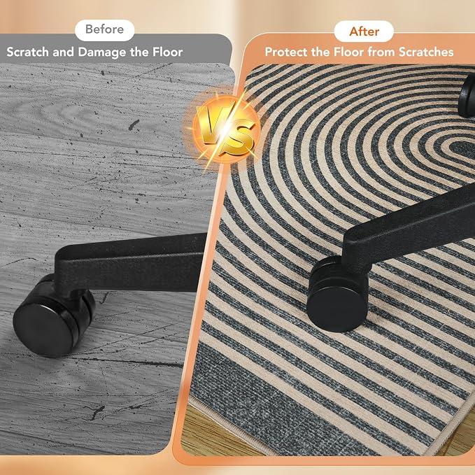 Office Chair Mat for Hardwood Floor&Tile Floor, Under Desk Rug for Rolling - Image 4