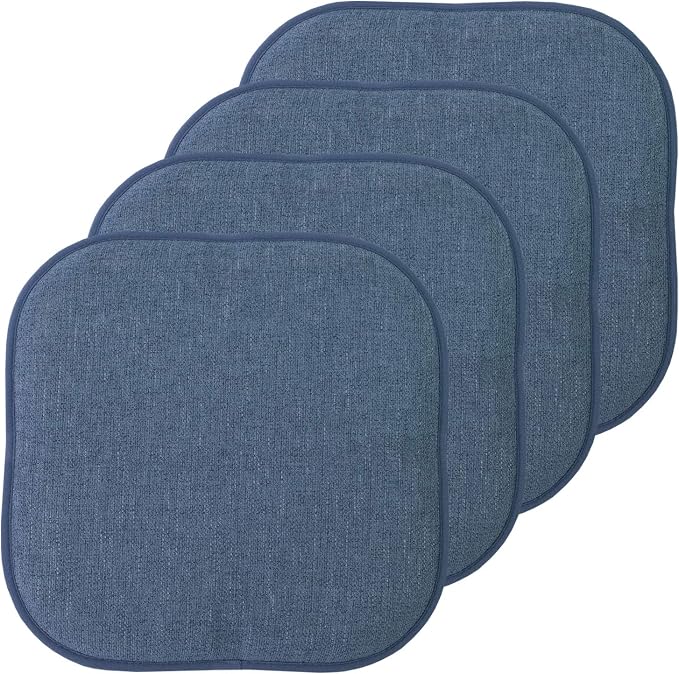 Sweet Home Collection Chair Cushion Memory Foam Pads Honeycomb Pattern Slip Non by SweetHomeCollection