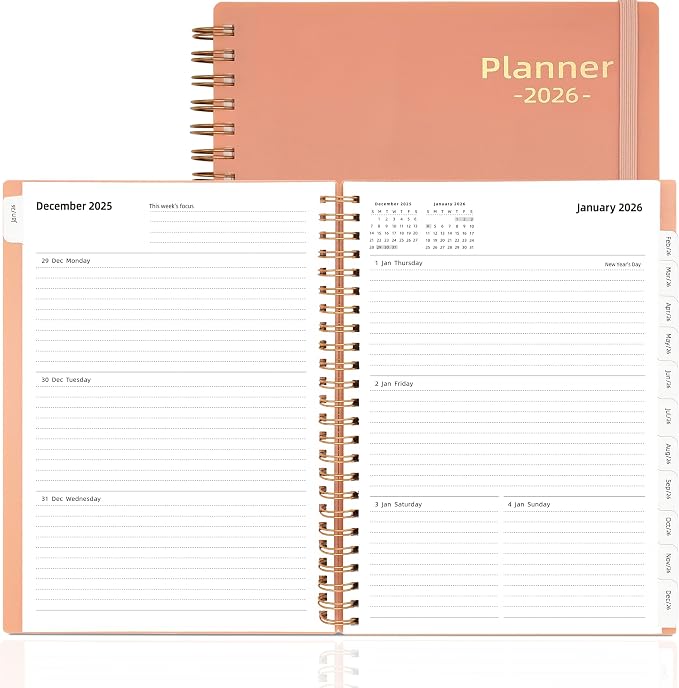 Day Planner 2026, Weekly and Monthly Planner 2026, Jan 2026-Dec 2026, 6.2" x by XAOWON