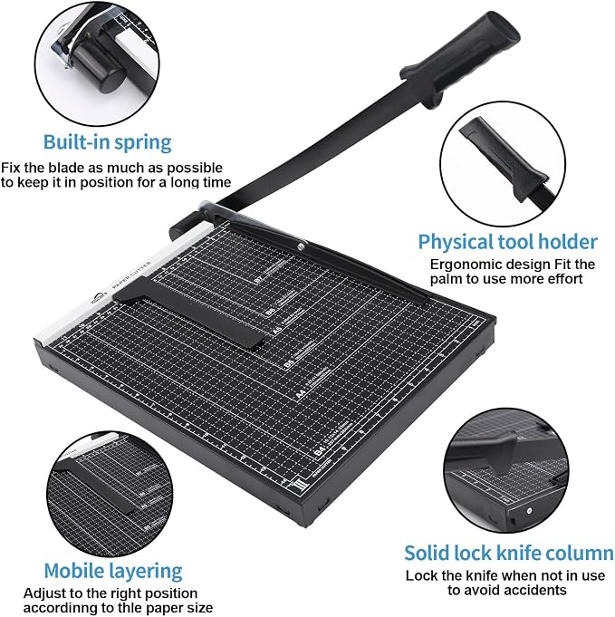 ISDIR 15" Guillotine Paper Cutter - Image 4