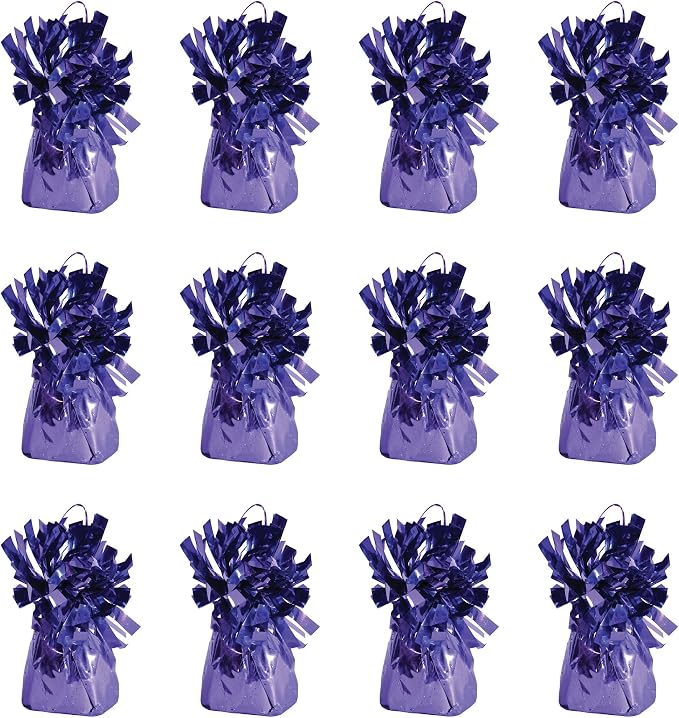 Beistle Metallic Wrapped Balloon Weight – 12 Pack, Lavender Purple Balloon by Beistle
