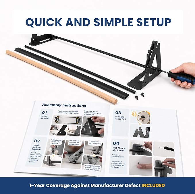 DIY Crew 18 Inch Paper Roll Dispenser and Cutter - Image 8