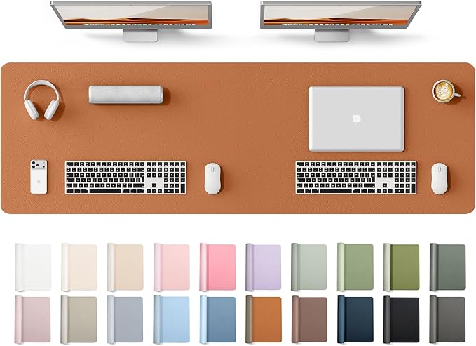 YSAGi Leather Desk Protector, Office Mat, Large Mouse Mat, Non-Slip PU Leather by YSAGi