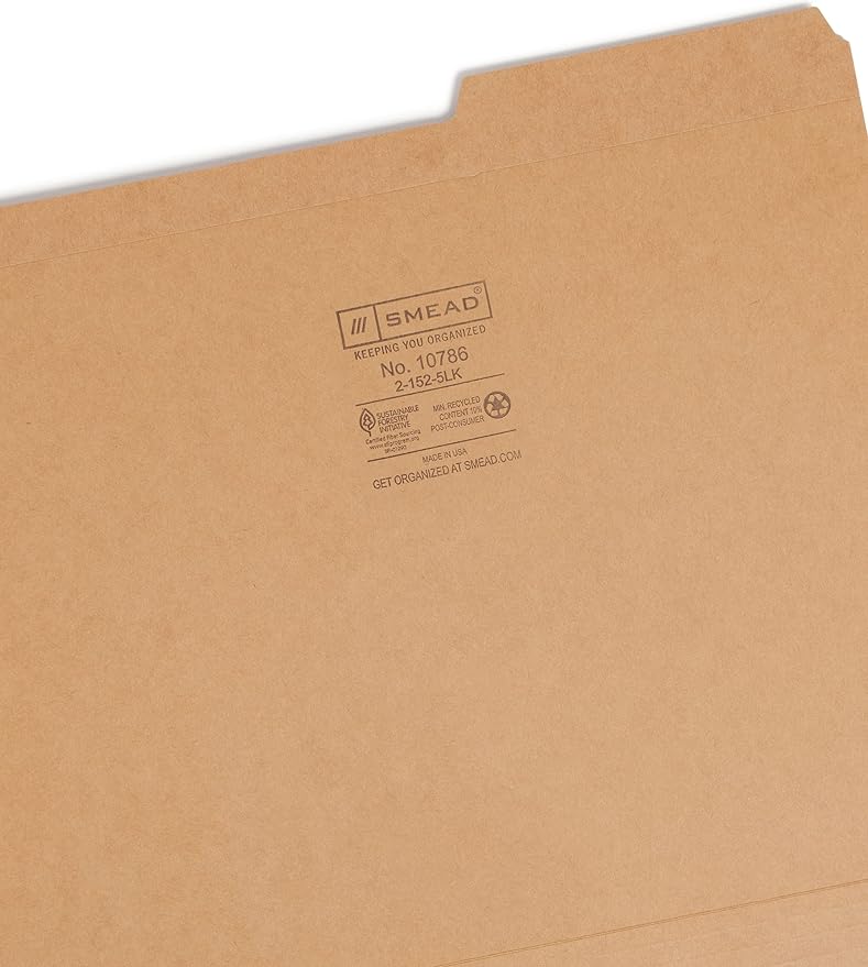 Smead File Folder, Reinforced 2/5-Cut Tab Right Position, Guide Height - Image 3