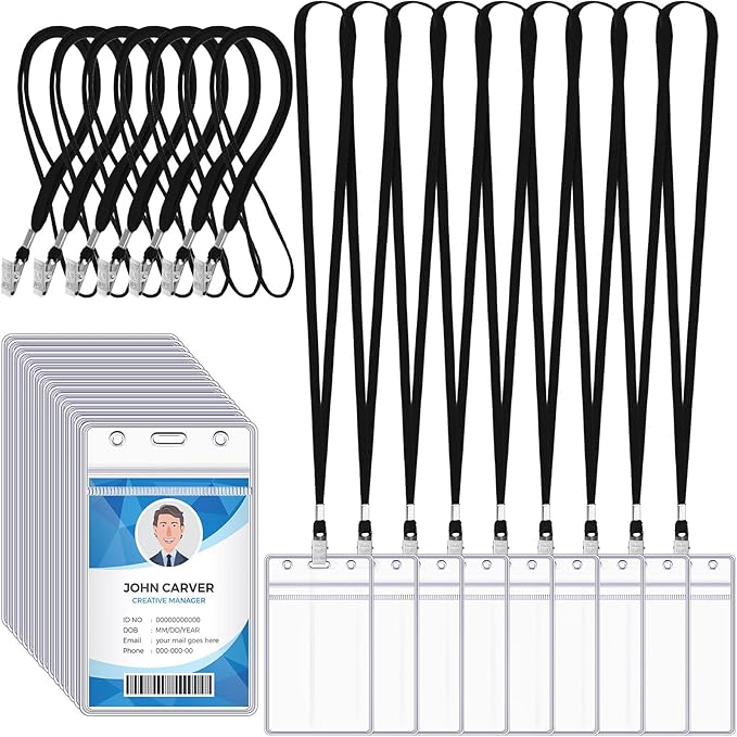 Marspark 200 Pcs ID Badge Holder by Marspark