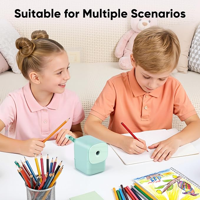 Deli Manual Pencil Sharpener for Classroom, 6.9-11mm No.2 /Colored Pencils - Image 7
