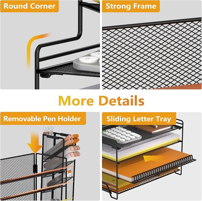 SUPEASY 7 Tier Desk Organizer, Desk File Organizer - Image 3