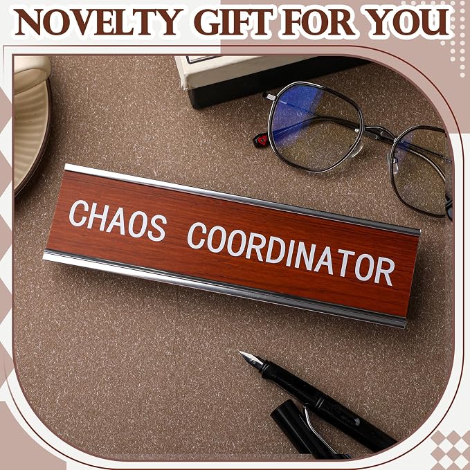 Weysat Funny Desk Signs for Office-chaos Coordinator-fun Office Accessories - Image 6