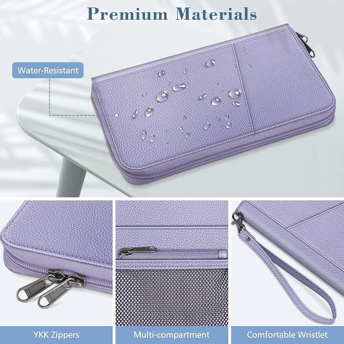 Fintie Family Passport Holder Wallet, RFID Blocking Travel Document Organizer - Image 5