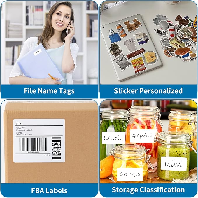 Shipping Labels 3 1/3"x4" Printable White 6 up Labels - Image 7