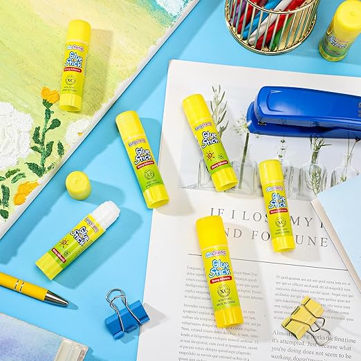 300 Pcs White Glue Stick Washable Glue Stick for Crafts Home School Classroom Students Teachers Employees Scrapbooking Crafting Supplies, 0.32 Ounce-DeskLoop Office