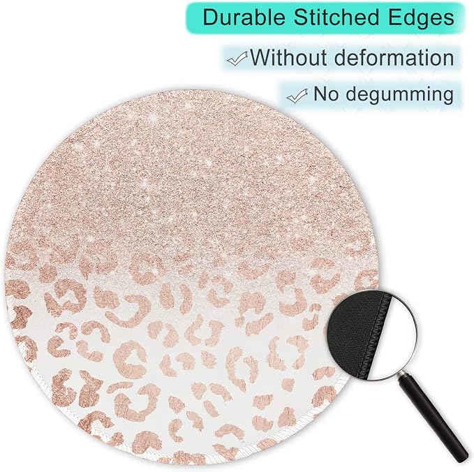 ITNRSIIET Round Mouse Pad with Stitched Edge Premium-Textured Waterproof - Image 5
