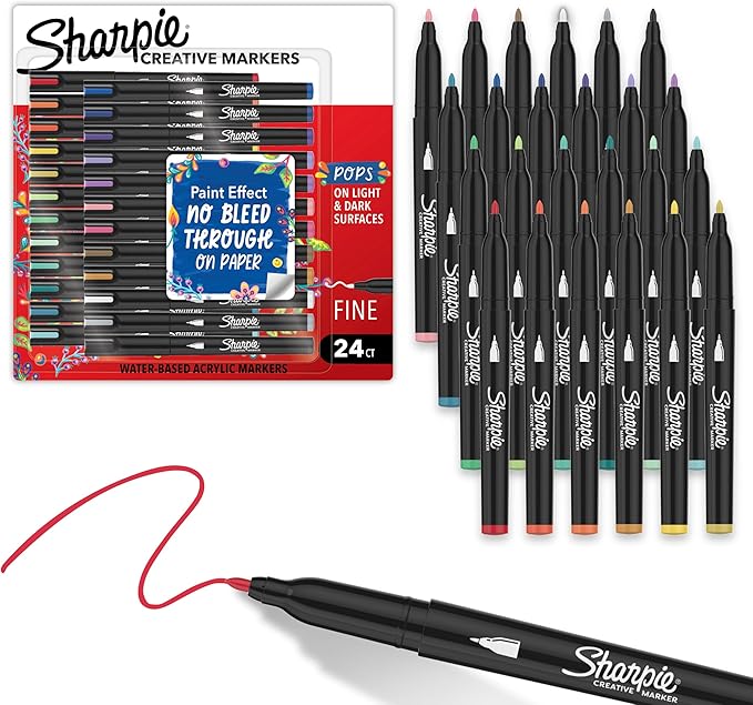 Sharpie Creative Markers Variety Pack, Water-Based Acrylic Paint Markers by Unknown