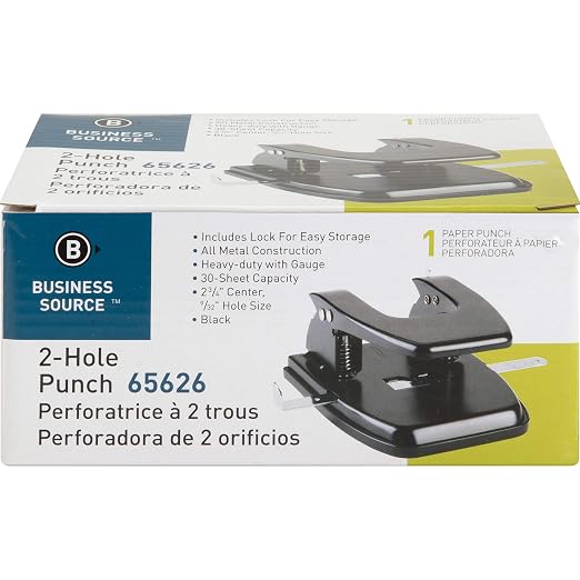 Business Source Heavy-Duty Hole Punch - Image 2