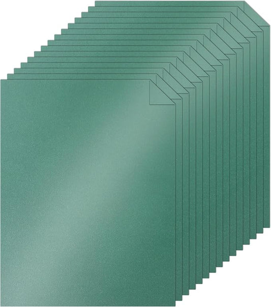 Silunkia 100 Sheets Christmas Green Shimmer Cardstock 8.5 x 11 Craft Paper by Silunkia