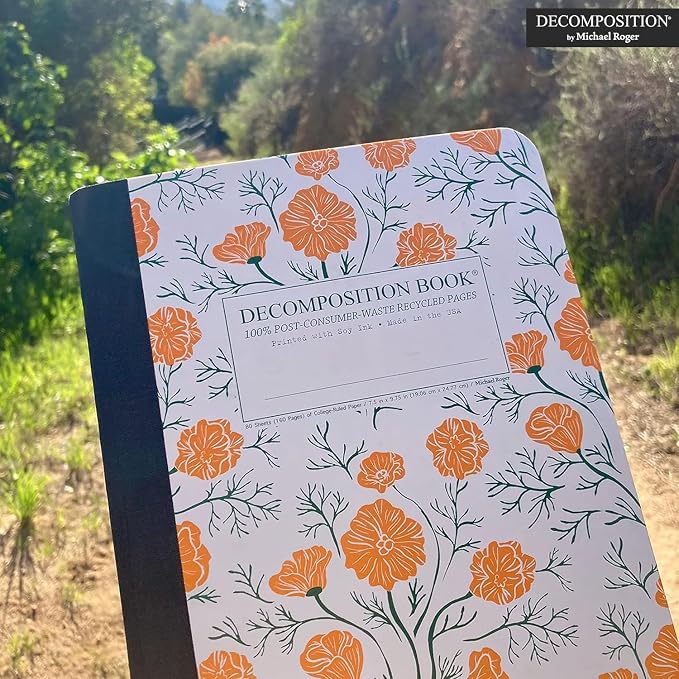Decomposition California Poppies College Ruled Composition Notebook - Image 2