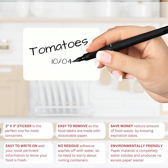 2x3 Dissolvable Food Labels, 500 Label Stickers, Bottle Labels - Image 5