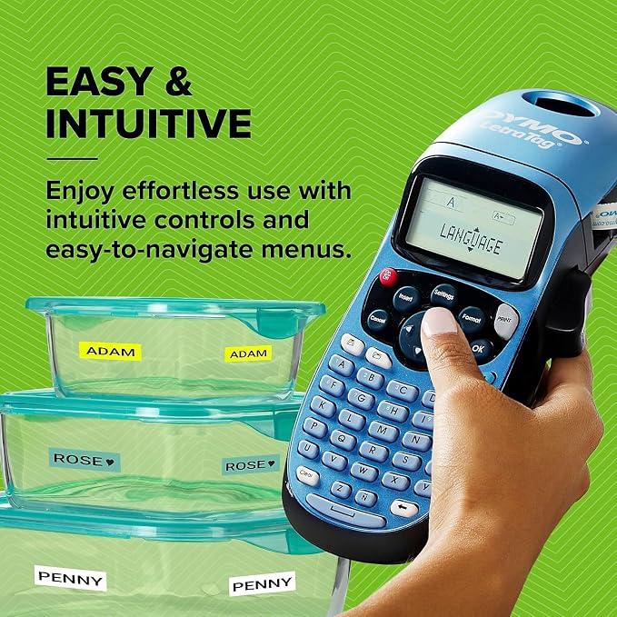 DYMO LetraTag 100H Silver Handheld Label Maker & LT Label Tapes, Thermal - Image 6