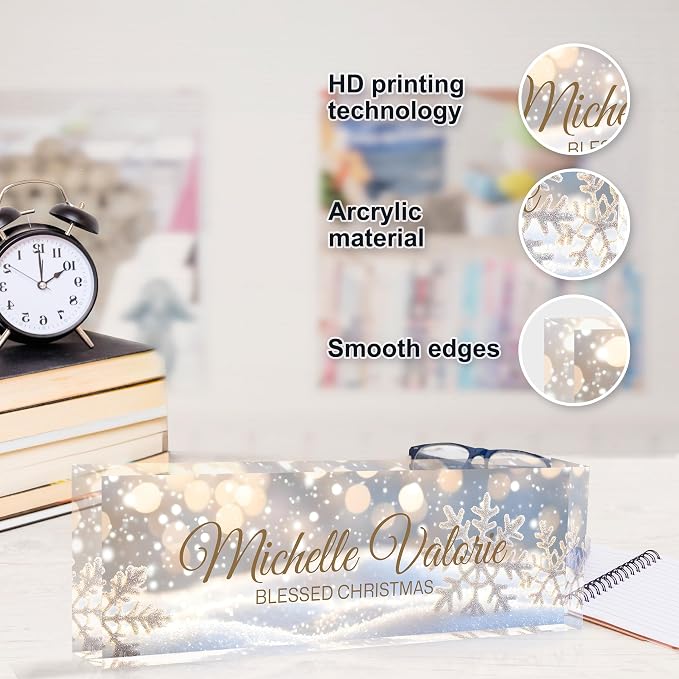 Custom Desk Name Plate Personalized, Acrylic Name Plates - Image 5