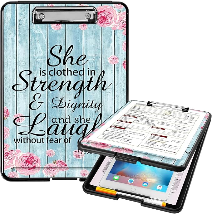 A4 Clipboards, Heavy Duty Waterproof Nursing Plastic Folder Clipboard by Unknown