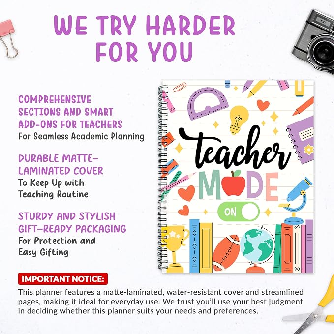 Decorably Undated Teacher Planner 2026-2027, Lesson Plan Book & Calendar | - Image 2