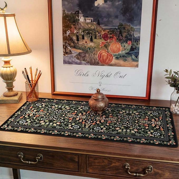 iCasso Aesthetic Floral Desk Mat, L Mouse Pads, Anti-Slip Retro Mousepad - Image 6