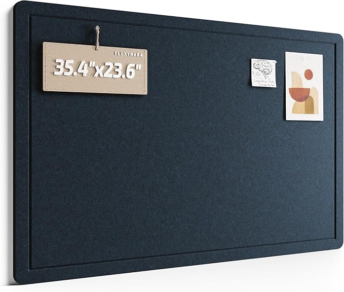 Fluxynara Bulletin Board, 35.4" x 23.6" Cork Board Alternative by FLUXYNARA