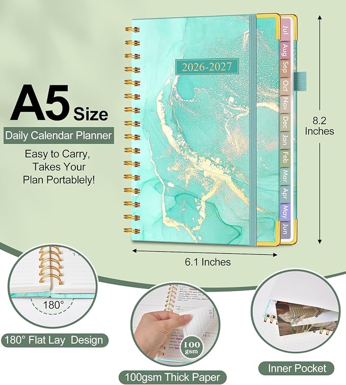 Academic Planner 2026-2027, Hardcover Weekly and Monthly Calendar Planner from - Image 5