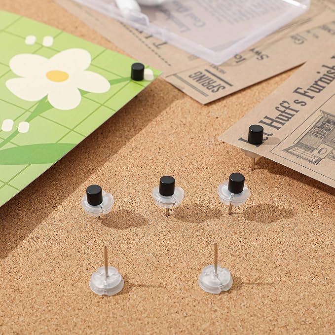 Outus 50 Sets Magnetic Push Pin Magnet Thumb Tack Poster Hanger Thumb Tacks - Image 7