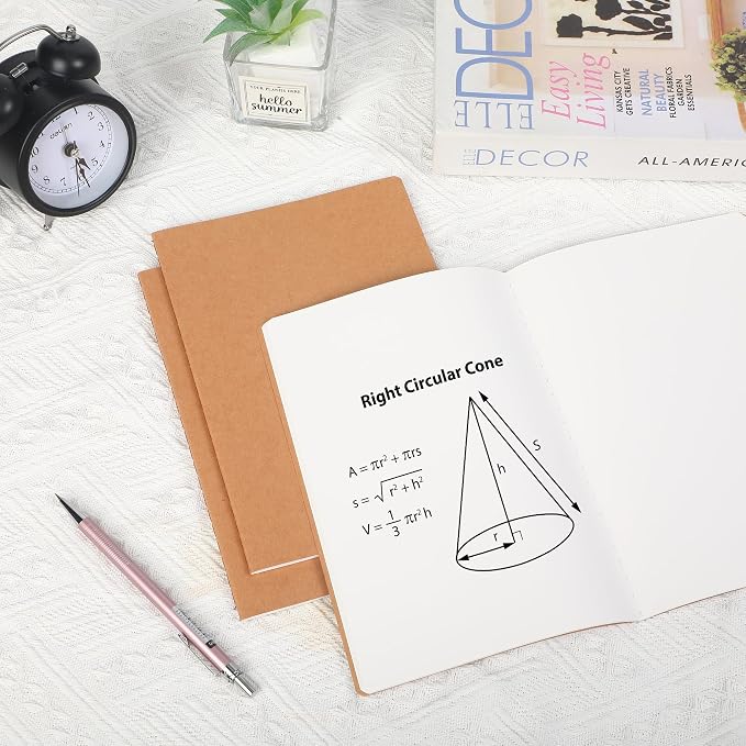 4 Pack Blank Kraft Notebooks, 8.3x5.5 Inches A5 Small Journals Bulk Blank - Image 5