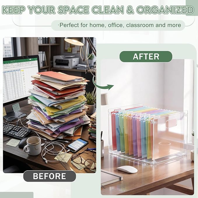 Novabright 1 Pack Acrylic File Organizer Box - Image 6