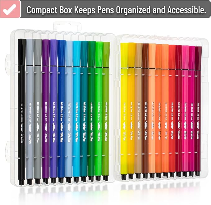 Mr. Pen- Felt Tip Markers, 24 Pack, 2.5 mm | Bible Journaling Markers, Bold - Image 4