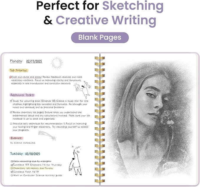 Taja Blank Spiral Journal Notebook - Image 3