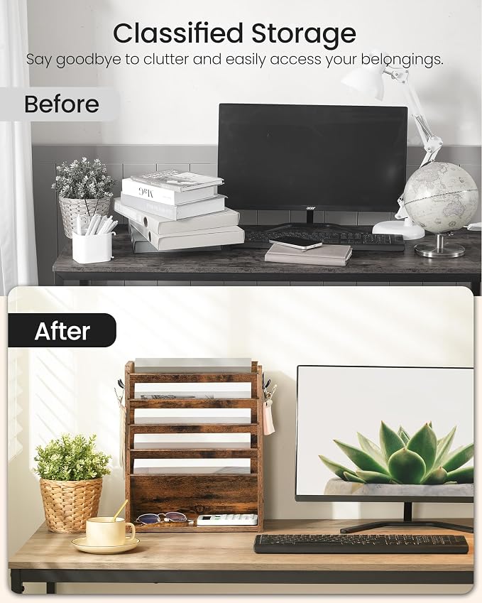 CHOEZON Wall File Organizer, 6-Tier Vertical Mount Hanging Holder - Image 8