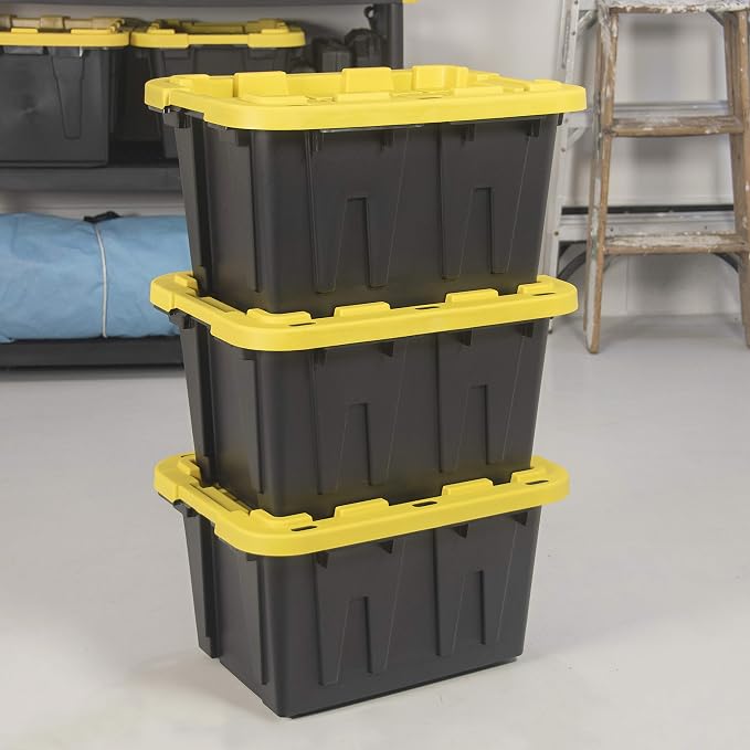 CX BLACK & YELLOW 12-Gallon Heavy Duty Storage Bins - Image 3