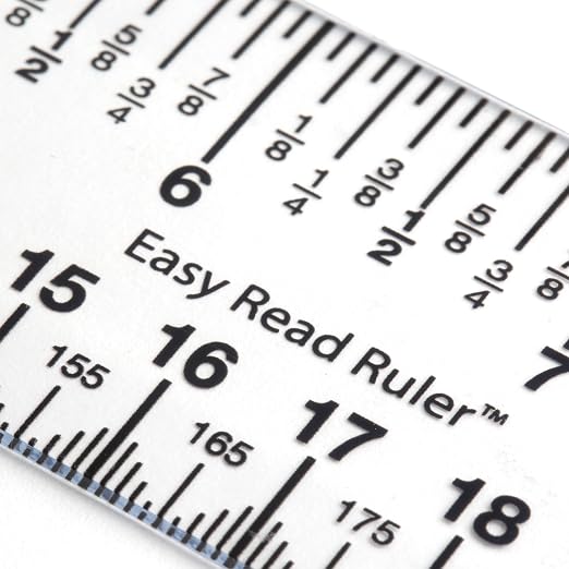 12 Inch Easy Read Ruler, Shatterproof - Image 3