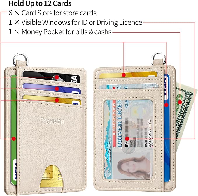 Slim Minimalist Front Pocket Wallet, RFID Blocking Credit Card Holder Wallet - Image 5