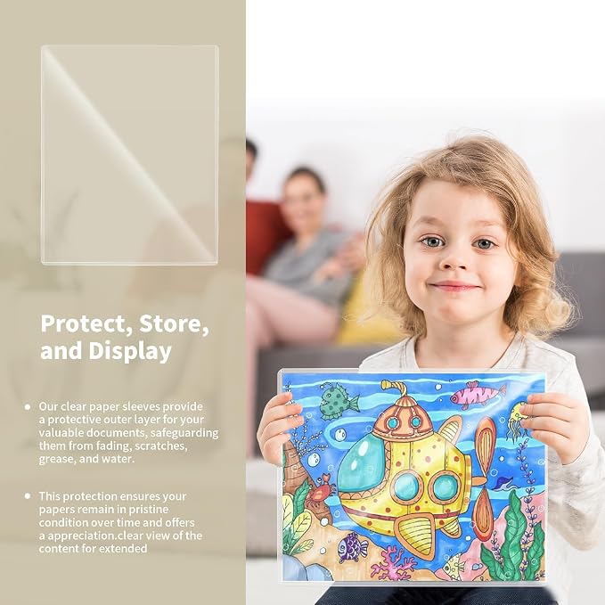 20 Pack 8.5" x 11" Hard Plastics Sheet Protector, Rigid Print Protector - Image 6