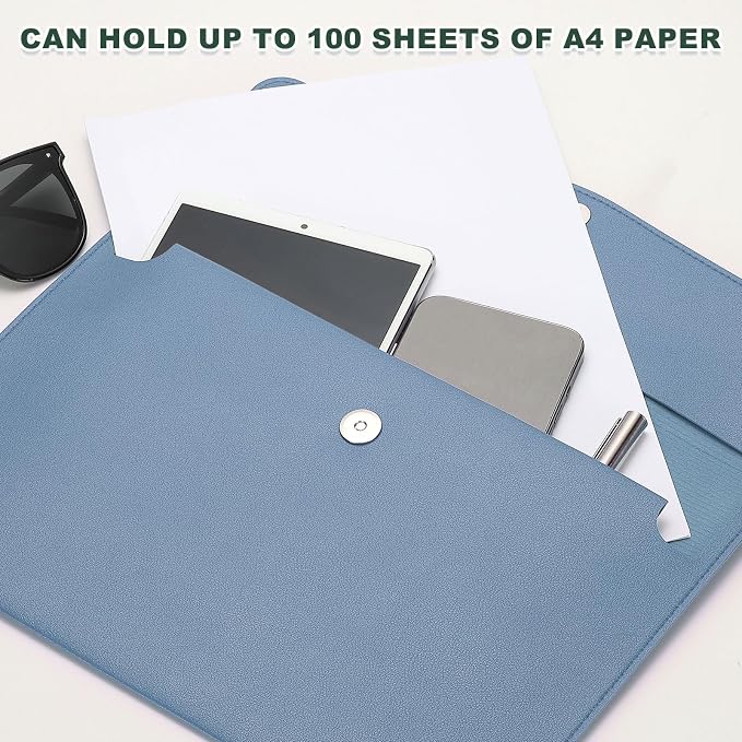 PATIKIL PU Leather A4 File Folder, Document Holder Filing Organizer Portfolio - Image 4