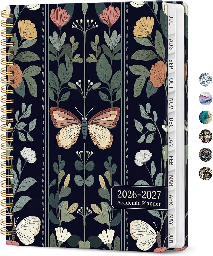 Planner 2026-2027, Academic Monthly and Weekly Calendar Planner by Taja