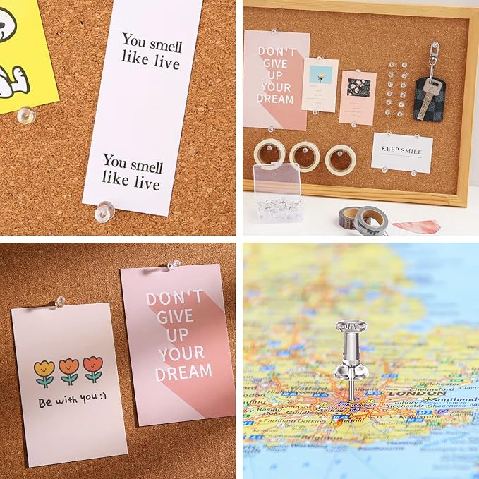 400Pcs Push Pins, Stick Pins Thumb Tacks - Image 6