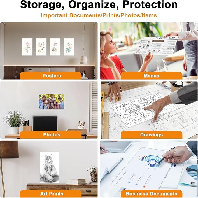 Ndsox 50 Pack 8.5" x 14" Rigid Print Protectors Clear Hard Plastic Sheet - Image 7