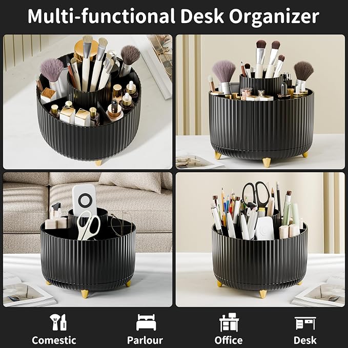 fanado 360° Rotate Makeup Brush Holder Organizer, Makeup Organizers Countertop - Image 3