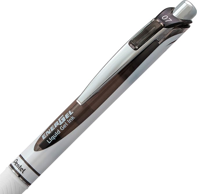 Pentel EnerGel Pearl Retractable Gel Pen, Metal Tip, Medium Point - Image 3