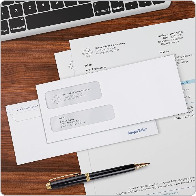 Columbian #9 Security Envelopes, 500 Pack, Double Window Self Seal Envelopes - Image 7